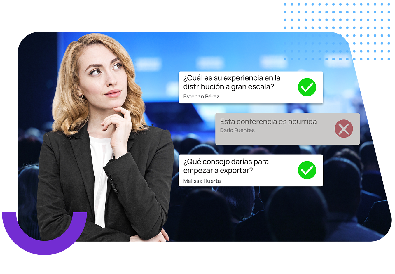 Moderación inteligente: Filtre y priorice las mejores preguntas